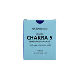 Chakra 5 Soy Candle with Lapis Lazuli Gemstones