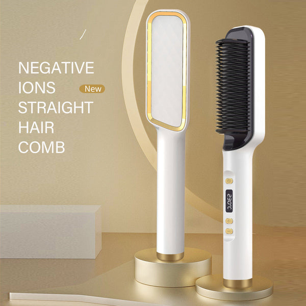 Hair Straightener Brush Electric Hot Comb Anti-scalding