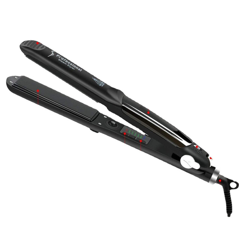 Ceramic Steam Hair Straightener Iron Hair Curler Fast Heating Hair