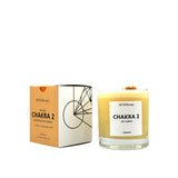 Chakra 2 Soy Candle with Sunstone Gemstones