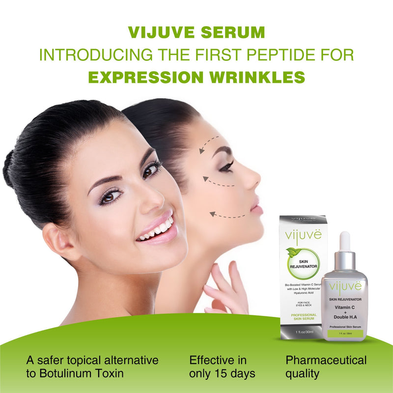 VIJUVE Vitamin C Serum For Face & Neck with Double Hyaluronic Acid &