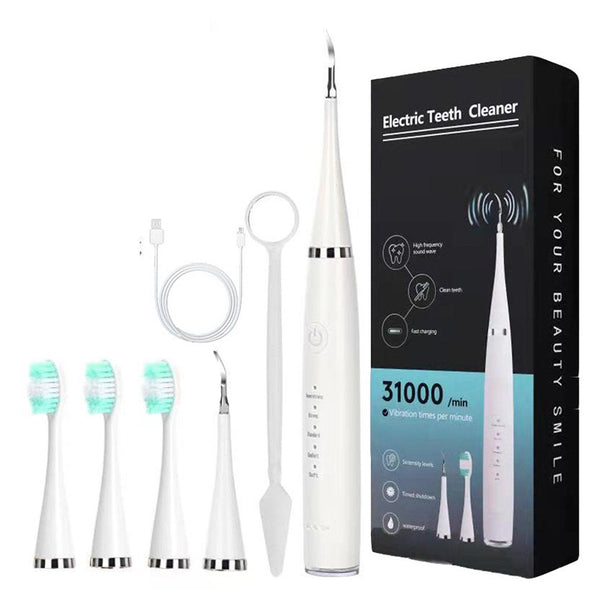 Electric Toothbrush Teeth Whiten Cleaning Tool Kit With 3 Brush Heads