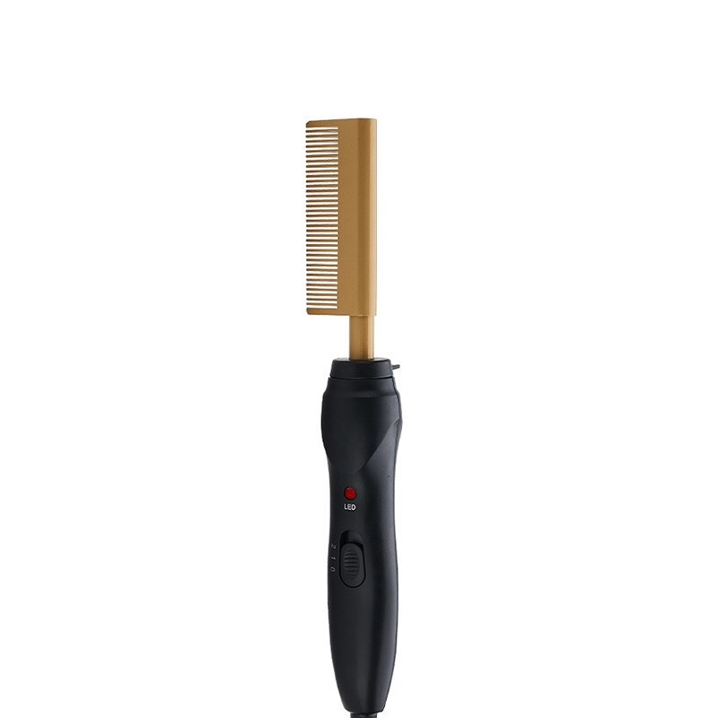 Ceramic Electric Hot Comb Hair Dryer Brush and Auto Shut Off Black