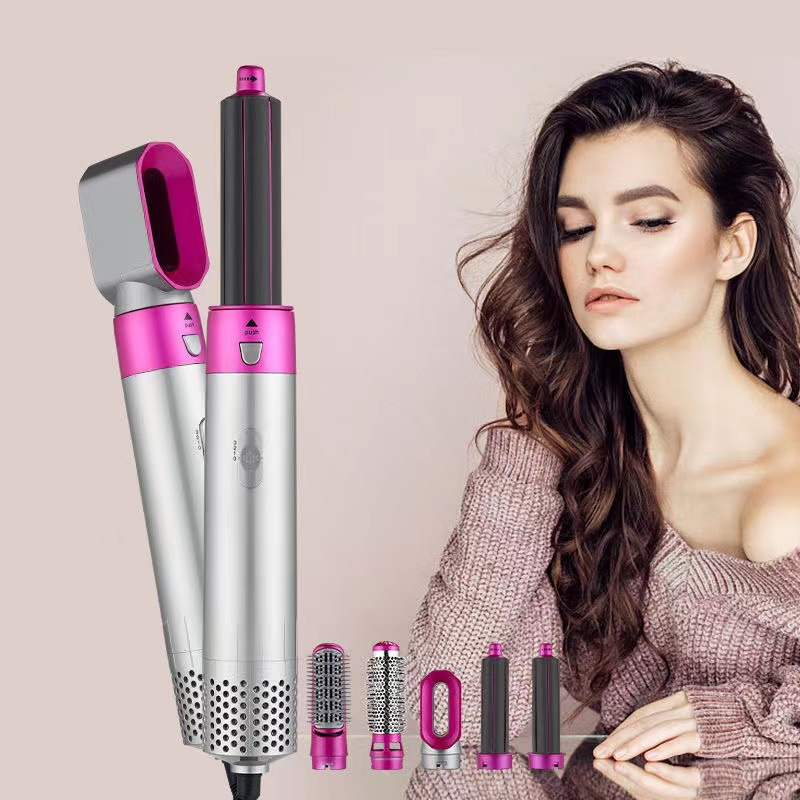 5 in 1 Hair Dryer Brush Curling Iron Hair Straightener