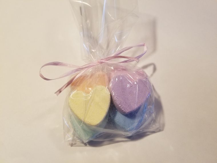 Mini Bath bombs,All Natural Bath Bombs,Assorted mini Bath bomb hearts