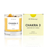 Chakra 3 Soy Candle with Tiger Eye Gemstones