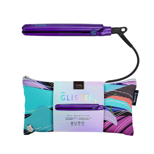 Glister Mini Adventurist Flat Iron (with Designer Travel Pouch)