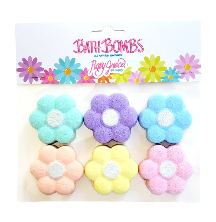 All Natural Mini Bath Bomb Daisies 6 Pack