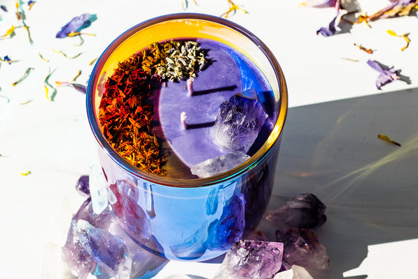 Vegan Soy Crystal Affirmation Candle | I AM