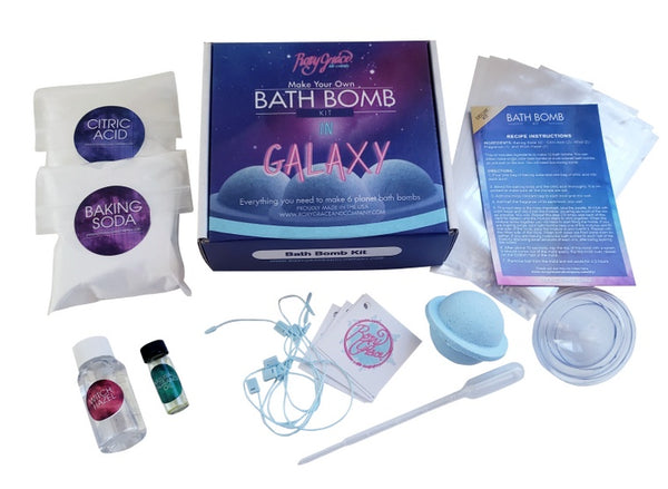 Blue Planet Bath Bomb Kit, DIY Bath Bomb Kit makes 6 blue planet