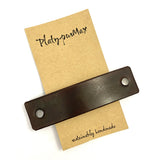 Chocolate Brown Leather Eco Barrette