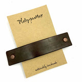 Chocolate Brown Leather Eco Barrette