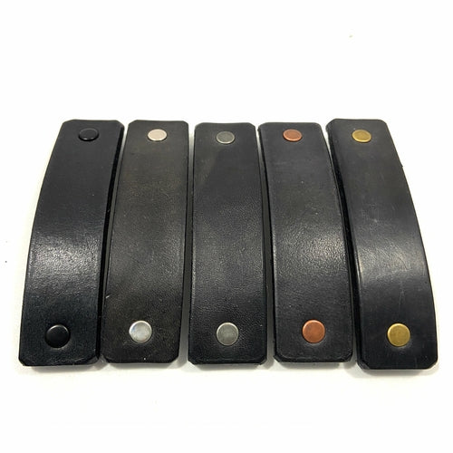 The Minimalist: Basic Black Leather Eco Barrette