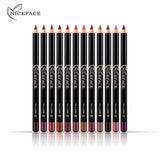 NICEFACE Nude Color Lip Pencil 12 Color Waterproof Lip Liner Nude