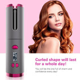 Automatic Hair Curler Curling Iron Wireless Ceramic USB Rechargeable