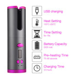 Automatic Hair Curler Curling Iron Wireless Ceramic USB Rechargeable