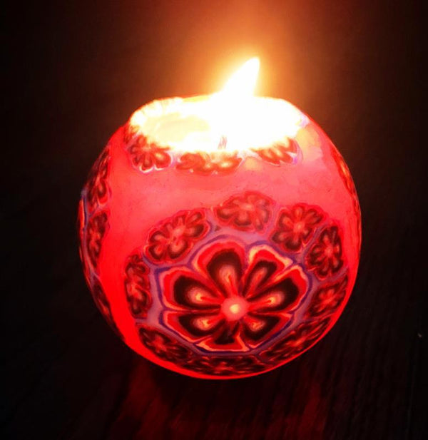 White Flower Candle Ball