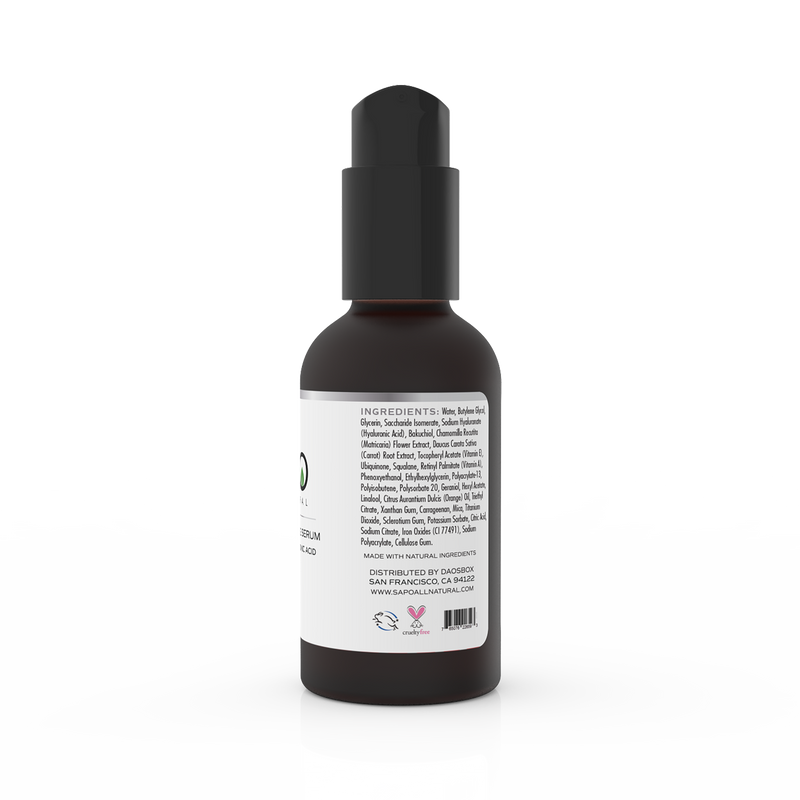 Sapo All Natural Wrinkle Serum with Hyaluronic Acid, Retinol, Vitamin