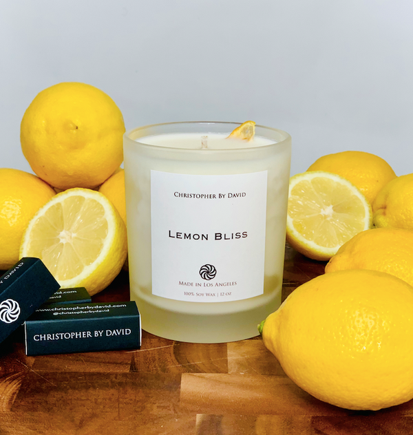 Lemon Bliss - 12 oz 100% Soy Wax Candle